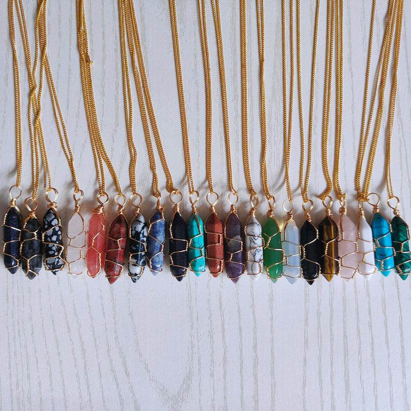 Natural Stone Pendant Necklace - Concordia Style Boutique