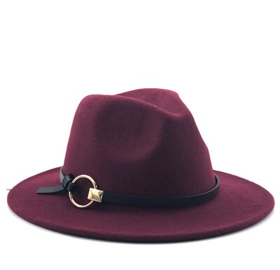 Wool Fedora Hat Hawkins Felt Cap Wide Brim Ladies Trilby Chapeu Feminino Hat Women Men Jazz Church Godfather Sombrero Caps - Premium hat from Concordia Style Boutique - Just $18.75! Shop now at Concordia Style Boutique