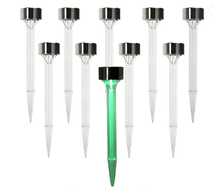 Solar Landscape Lights - Transparent Decorative Waterproof - 10 Pack Solar Powered Pathway Lights - Concordia Style Boutique