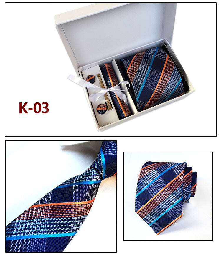Factory Men's Tie Spot Gift Box 6 Pieces Set Team Necktie Business Formal Wear Tie