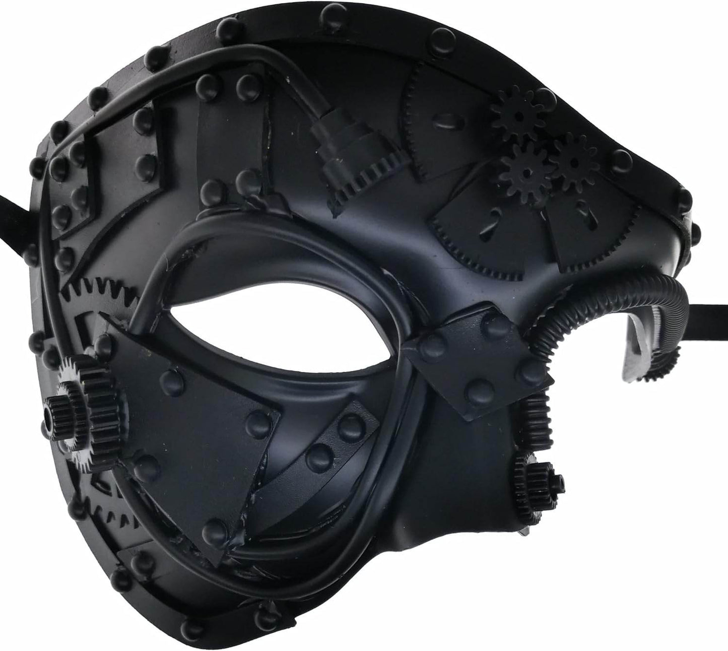 Ubauta Steampunk Metal Cyborg Venetian Mask, Masquerade Mask For Halloween Costume Party/Phantom Of The Opera/Mardi Gras Ball - Concordia Style Boutique