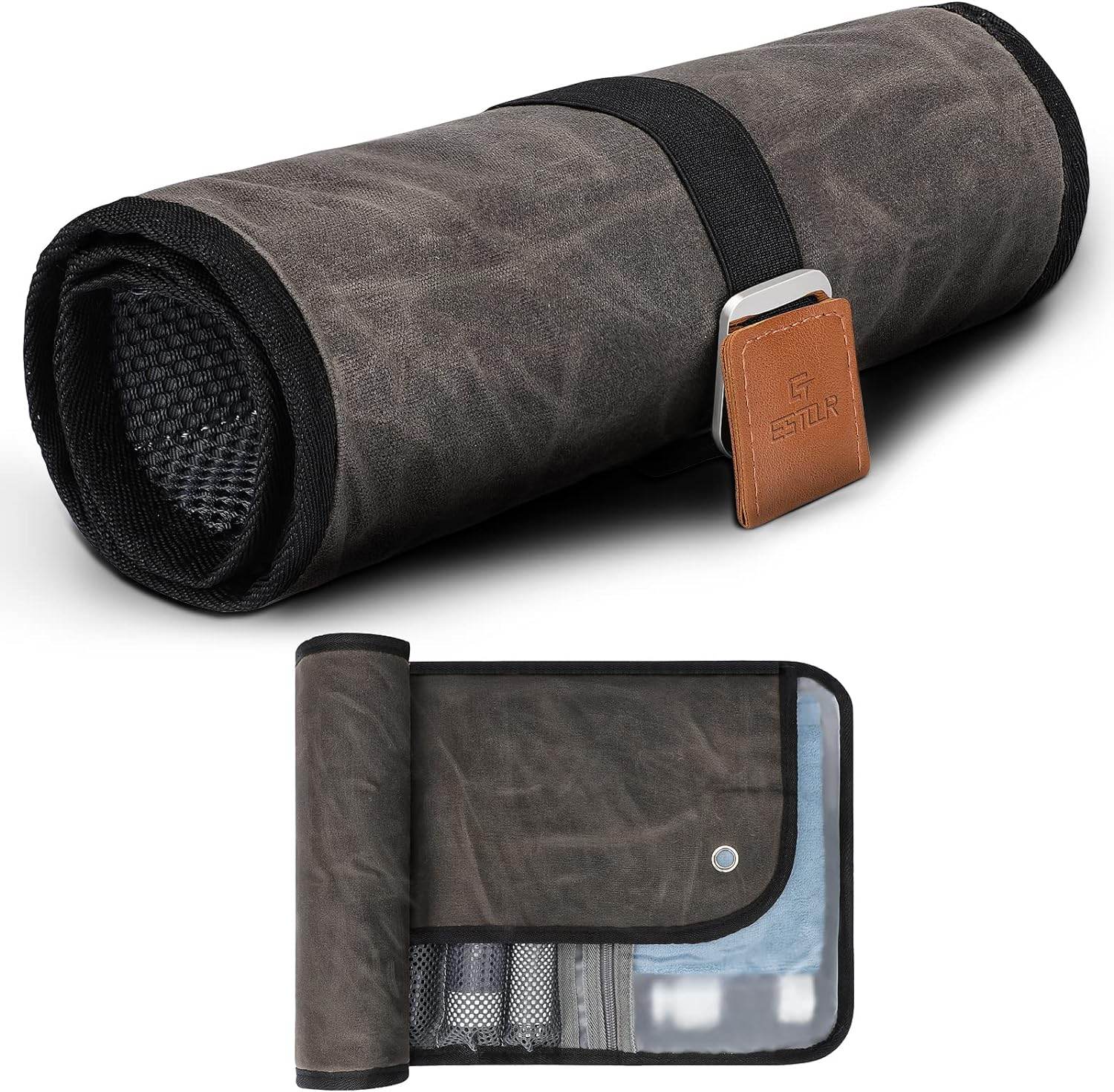 Toiletry Bag - Water-Resistant - Compact Bathroom Roll Organizer for Hygiene, Shaving kit - Concordia Style Boutique