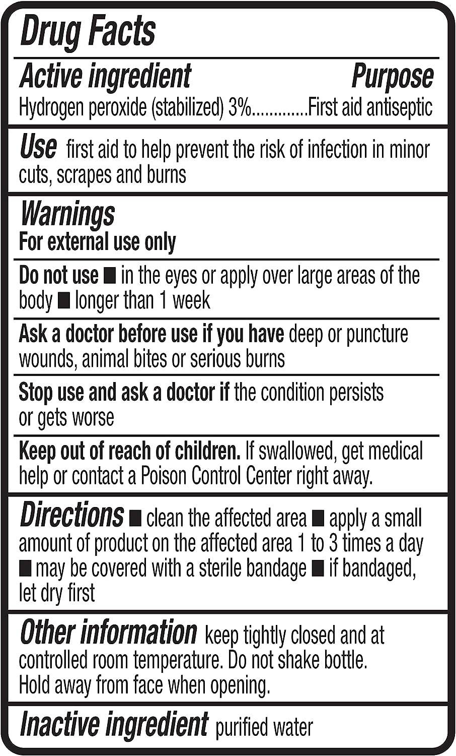 Amazon Basics Hydrogen Peroxide Topical Solution USP, 16 Fl Oz (Pack of 1) (Previously Solimo) - Concordia Style Boutique