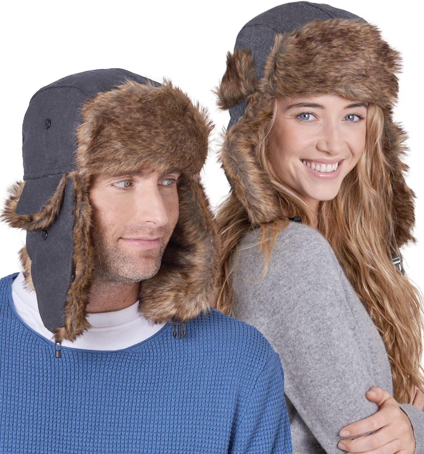 Ushanka hat - Headwear - Winter Trapper Hat - Russian Ushanka Trooper Aviator Hats for Men & Women - Snow Eskimo Hat with Ear Flaps - Concordia Style Boutique