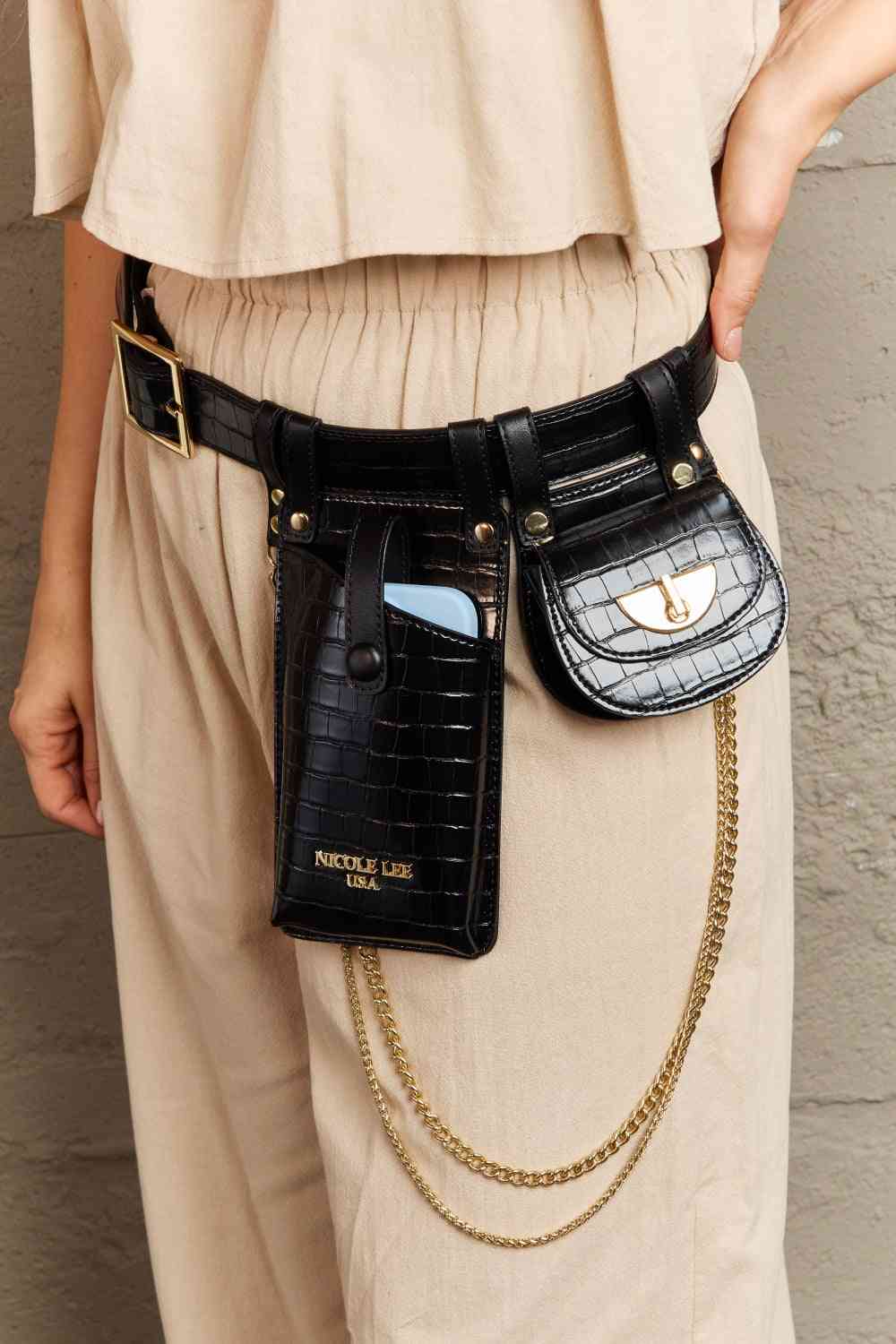 Nicole Lee USA Aurelia Belt Bag - Premium bag from Trendsi - Just $36! Shop now at Concordia Style Boutique