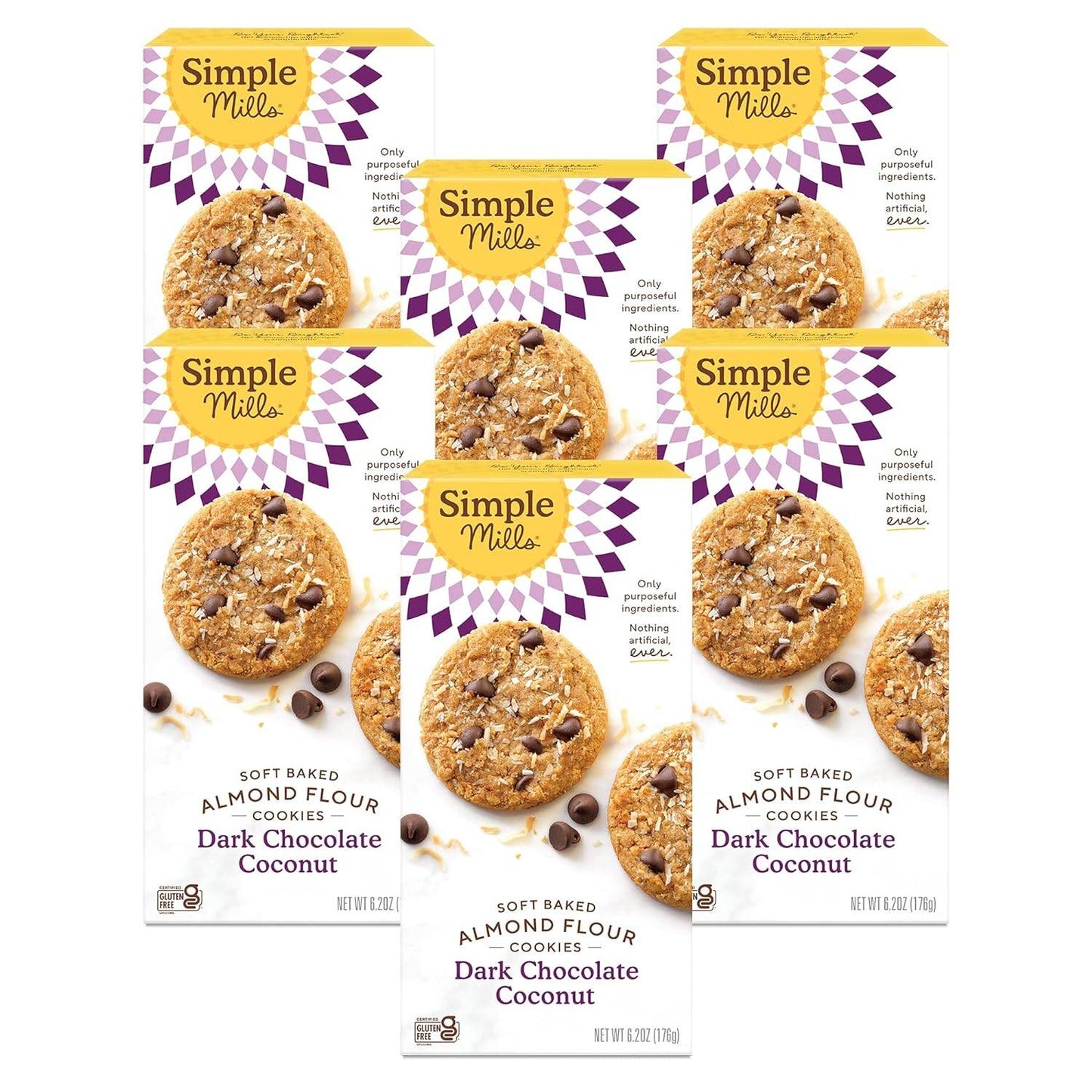 Simple Mills Almond Flour Crunchy Cookies, Chocolate Chip - Gluten Free, Vegan, Healthy Snacks, Made with Organic Coconut Oil, 5.5 Ounce (Pack of 1) - Concordia Style Boutique