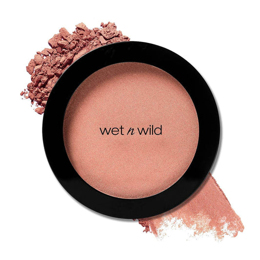 Wet n Wild Color Icon Blush Powder Makeup, Pinch Me Pink | Matte Natural Glow | Moisturizing Jojoba Oil - Concordia Style Boutique