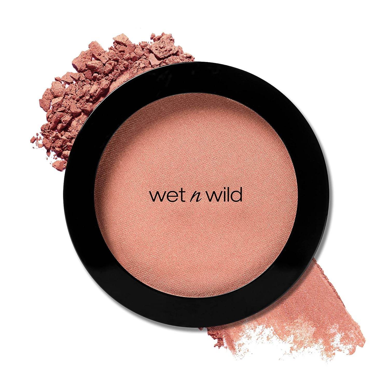 Wet n Wild Color Icon Blush Powder Makeup, Pinch Me Pink | Matte Natural Glow | Moisturizing Jojoba Oil - Concordia Style Boutique