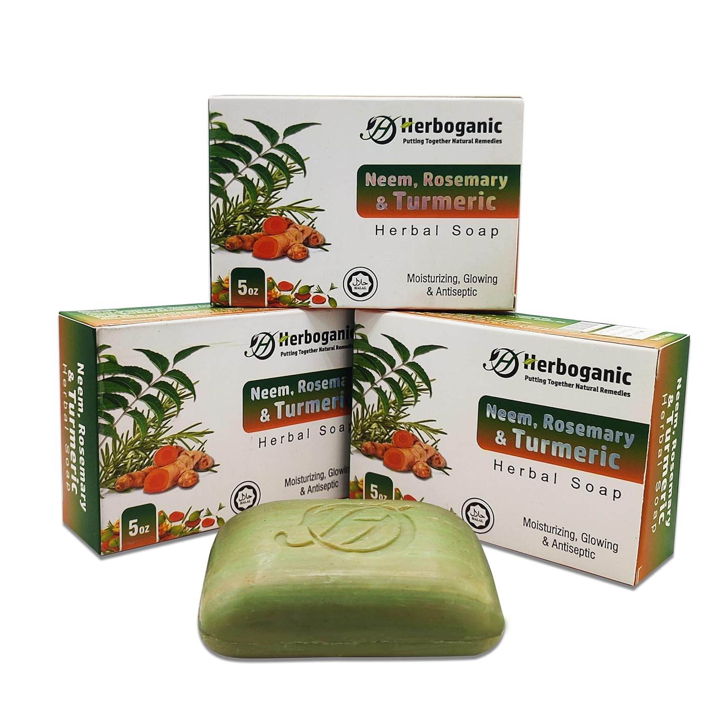 Turmeric Herbal Soap & a Lot More | For Cleansing & Moisturization | 5 Ounces Large Bar ((Pack of 1) - Concordia Style Boutique