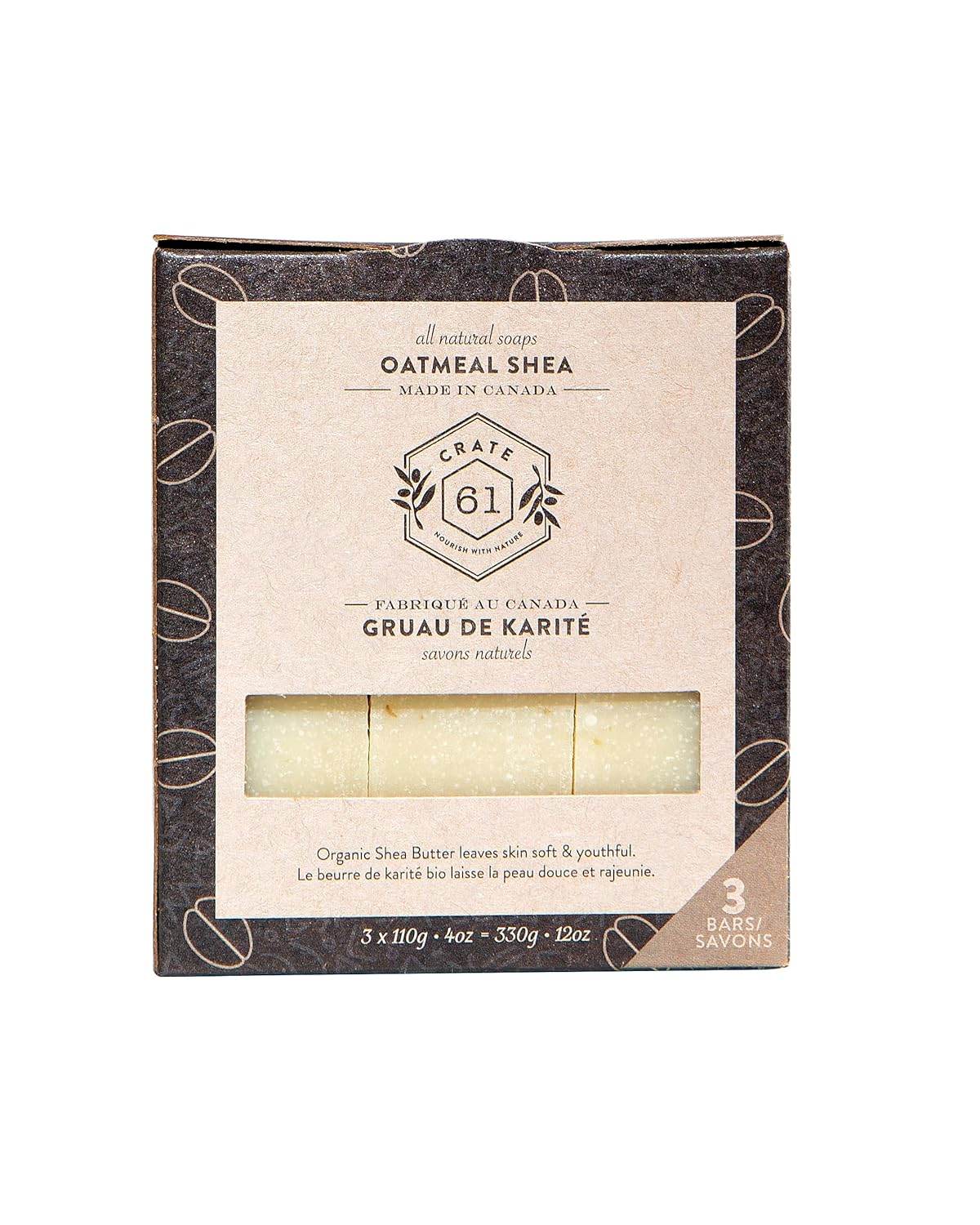 Crate 61, Handmade Vegan Natural Bar Soap - Cold Pressed For Face And Body, With Premium Essential Oils, Eucalyptus & Peppermint For Men And Women 3 Pack (Eucamint) - Concordia Style Boutique