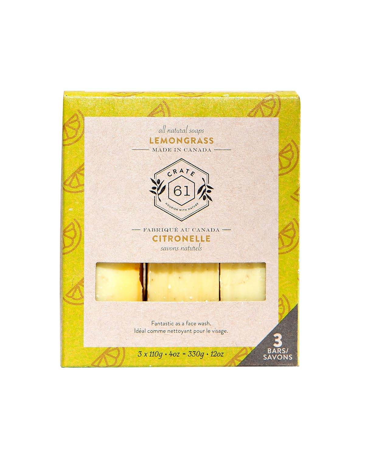 Crate 61, Handmade Vegan Natural Bar Soap - Cold Pressed For Face And Body, With Premium Essential Oils, Eucalyptus & Peppermint For Men And Women 3 Pack (Eucamint) - Concordia Style Boutique