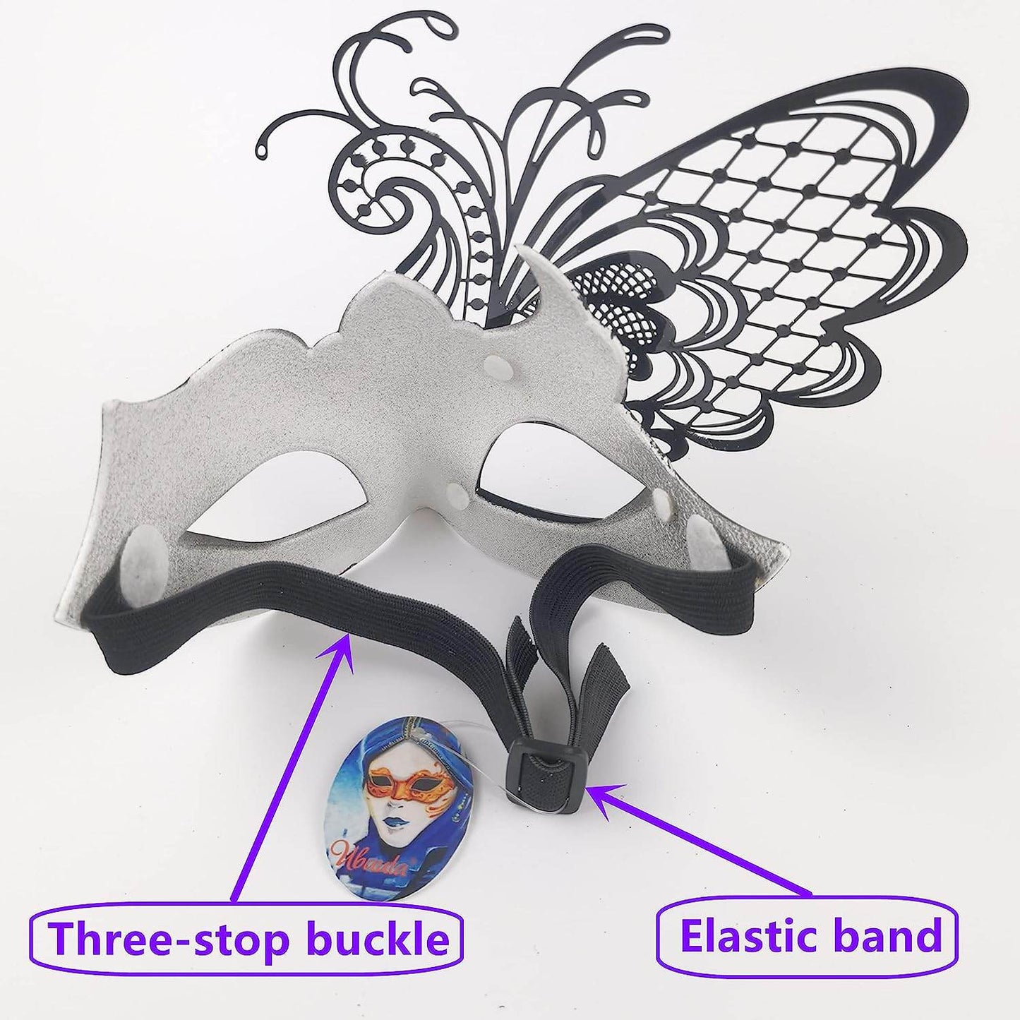 Ubauta Masquerade Mask For Women Venetian Mask/Halloween/Party/Ball Prom/Mardi Gras/Wedding/Wall Decoration (Purple Butterfly) - Concordia Style Boutique