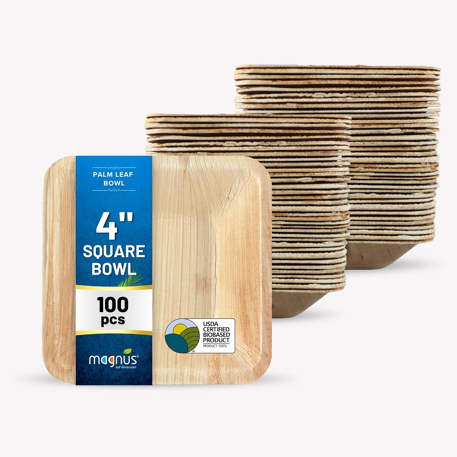 Magnus 4" Round Palm Leaf Bowl (100 Pcs) - 4 Oz Disposable Bowl Bamboo Like Party Pack - Compostable & Biodegradable Bowls for Desserts,Gravy, Eco Friendly Bowls Alternative to Plastic and Paper Bowl - Premium Palm Leaf Bow from Concordia Style Boutique - Just $50.37! Shop now at Concordia Style Boutique