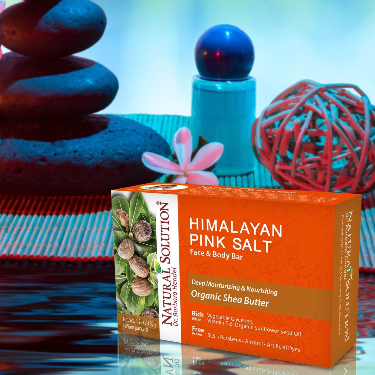 Natural Solution Pink Salt Body & Face Bar, Moisturizing and Nourishing Soap Bar with Organic Shea Butter - 150 g - Concordia Style Boutique