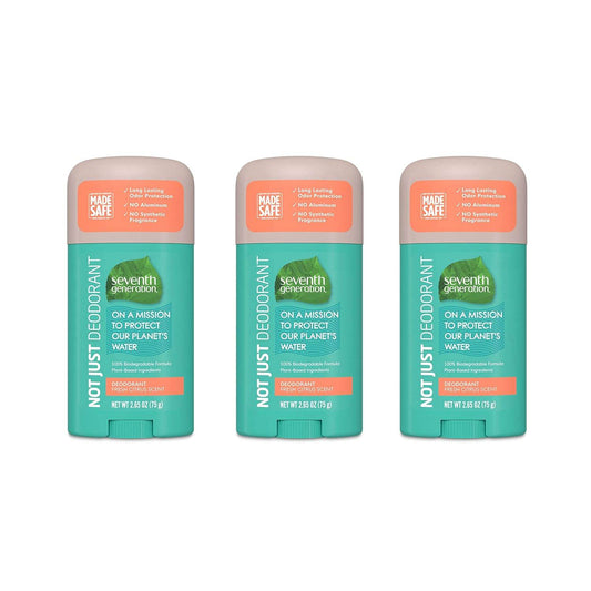 Seventh Generation Aluminum-Free Deodorant Fresh Citrus Scent Biodegradable Formula 2.65 oz - Concordia Style Boutique