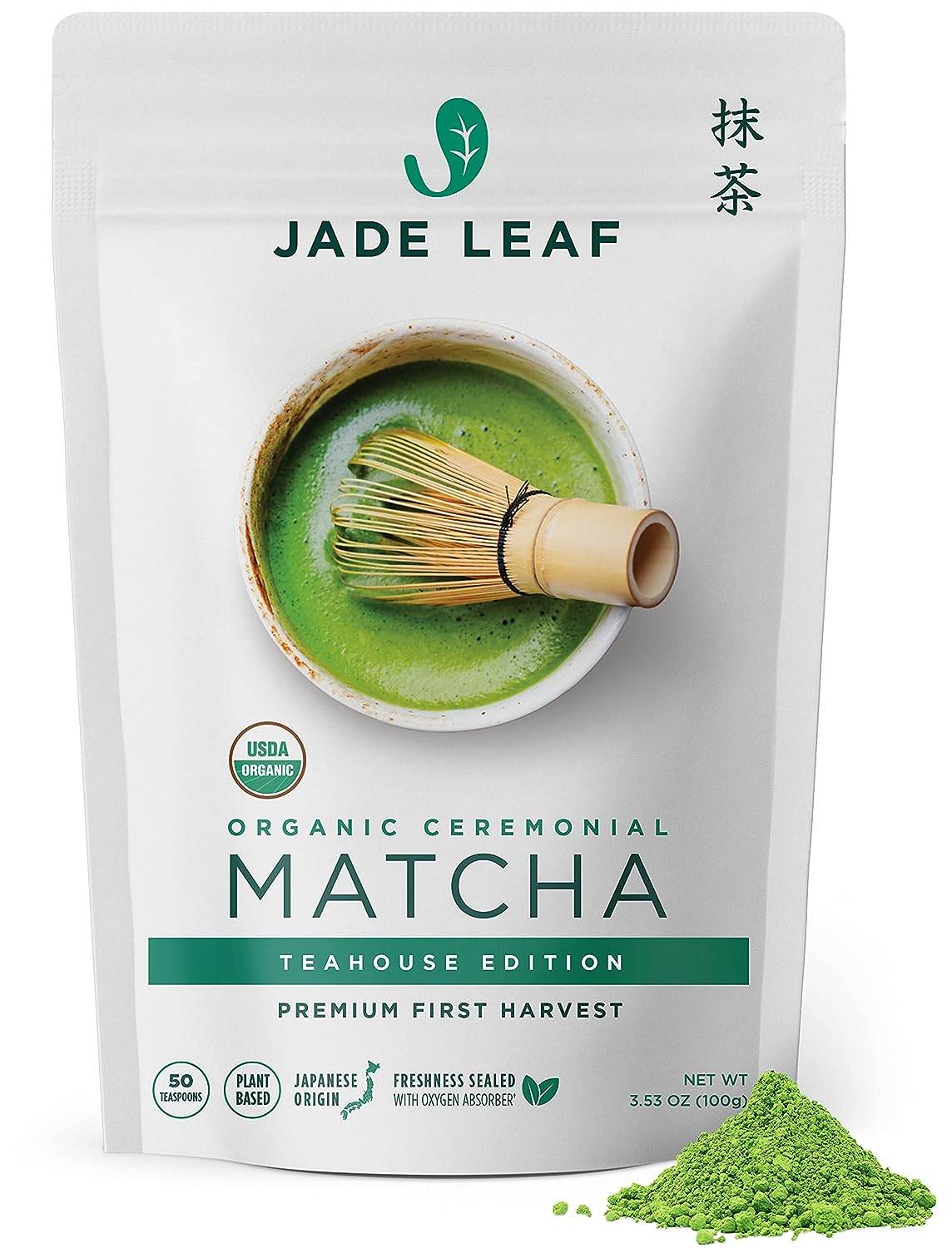 Jade Leaf Matcha Organic Green Tea Powder - Culinary Grade Premium Second Harvest - Authentic Japanese Origin (1.06 Ounce Pouch) - Concordia Style Boutique