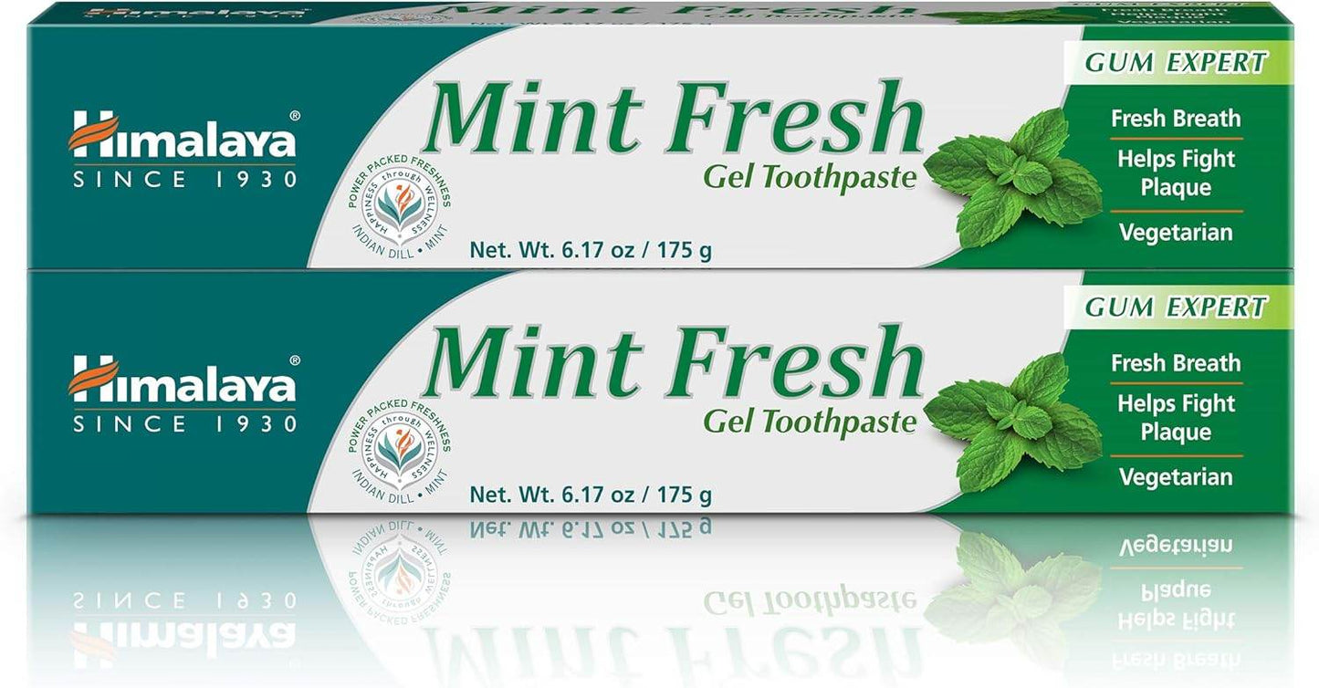 Himalaya Mint Fresh Gel Toothpaste, Fluoride Free to Reduce Plaque & Brighten Teeth, 6.17 oz - Concordia Style Boutique