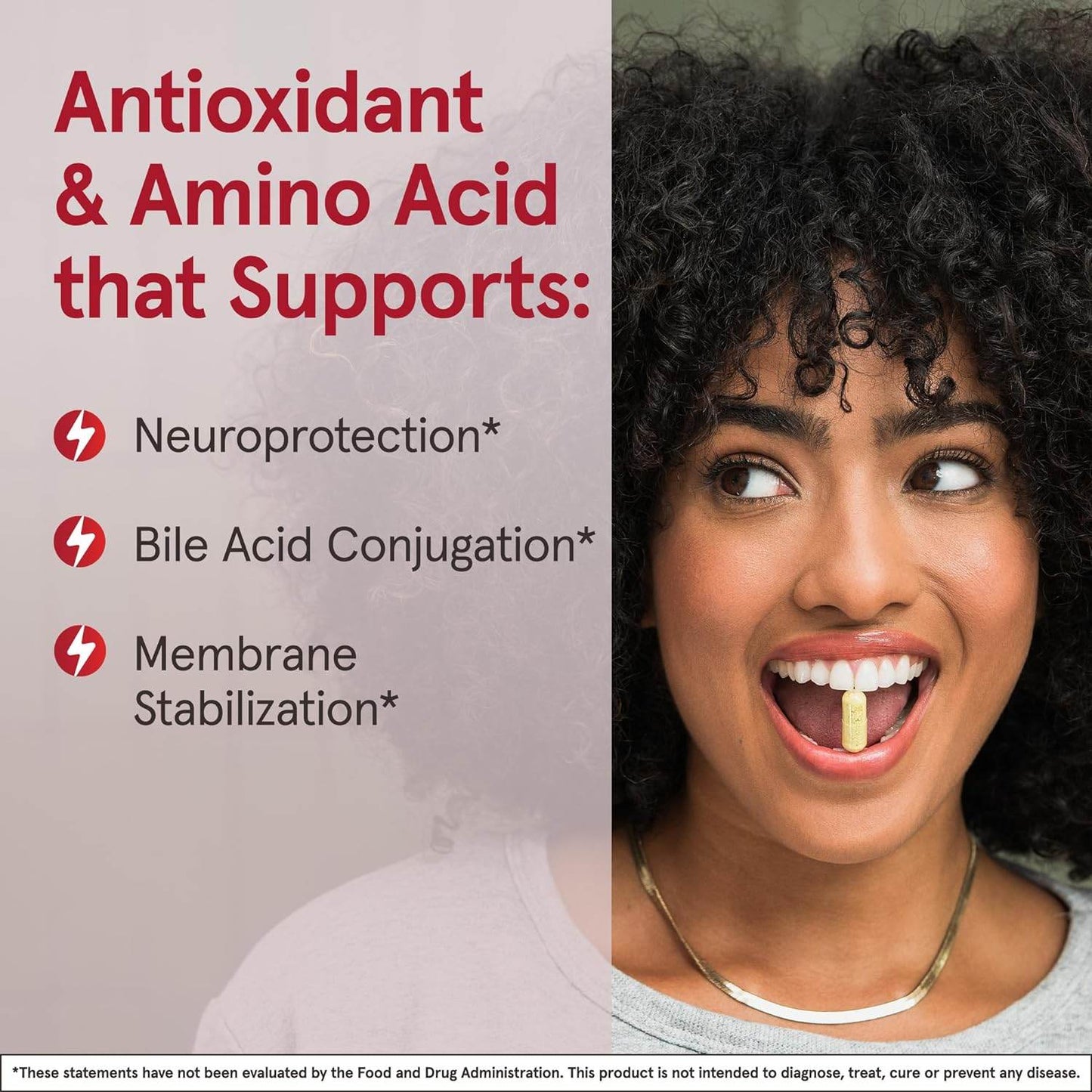 Taurine 1000 mg - 100 Capsules - Antioxidant Amino Acid - Brain Health & Function - Pharmaceutical Grade Taurine Capsules - 100 Servings - Concordia Style Boutique