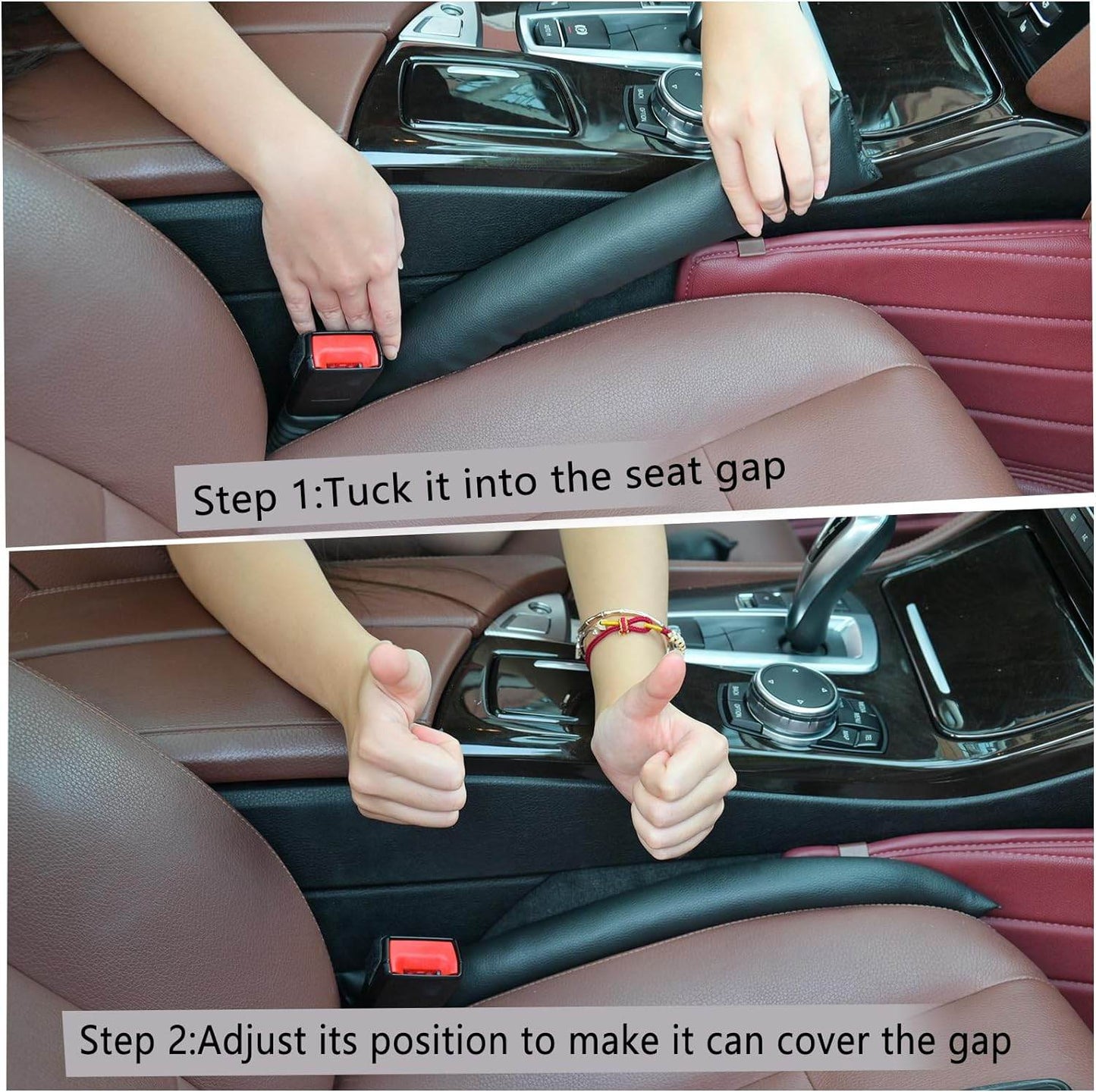 Car Seat Gap Filler, Stop Your Phone, Keys, Other Things from Dropping, Universal Fit for Car SUV Truck (2, Black) - Concordia Style Boutique