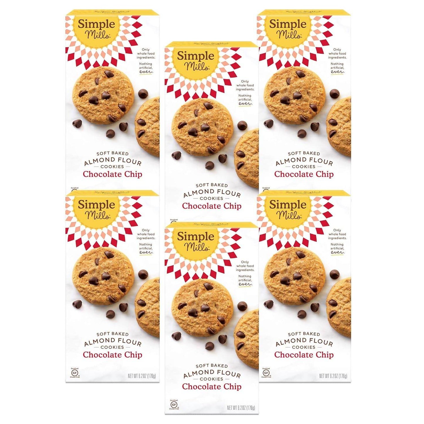Simple Mills Almond Flour Crunchy Cookies, Chocolate Chip - Gluten Free, Vegan, Healthy Snacks, Made with Organic Coconut Oil, 5.5 Ounce (Pack of 1) - Concordia Style Boutique