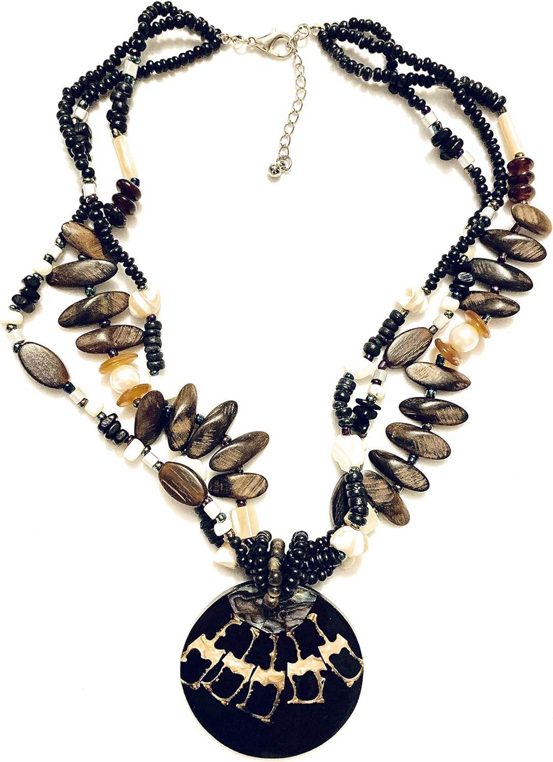 Wooden Choker Chunky Pendant Necklaces - Concordia Style Boutique