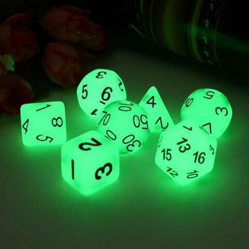 Fluorescent RPG Dice Set - Concordia Style Boutique