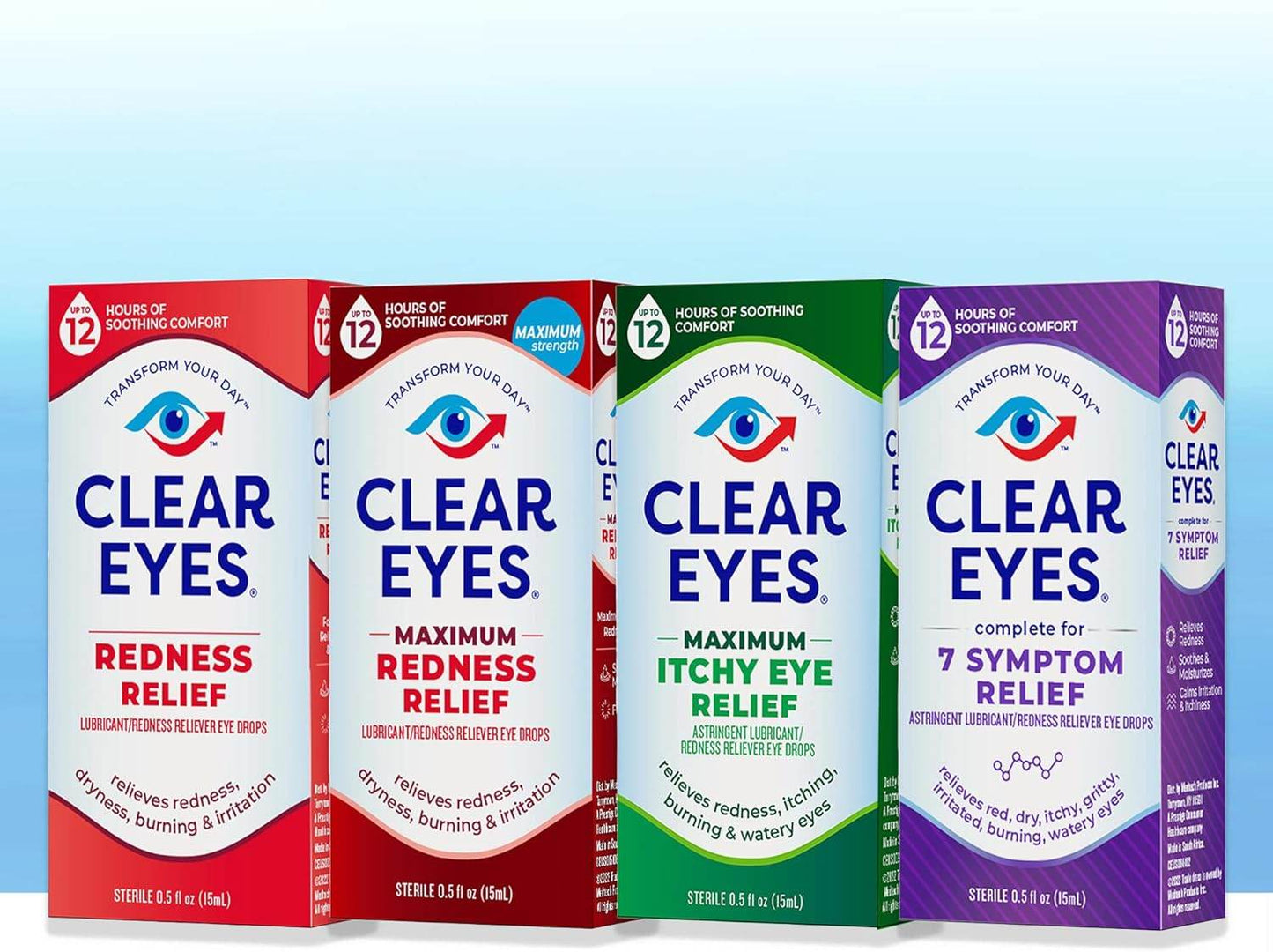 Clear Eyes Redness Eye Relief Eye Drops, Relieves Redness & Calms Irritation, 0.2 Fl Oz - Concordia Style Boutique