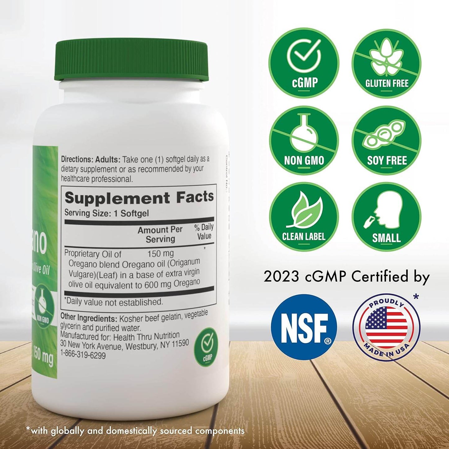 Health Thru Nutrition Oil of Oregano Softgels,150mg (Pack of 120) - Concordia Style Boutique