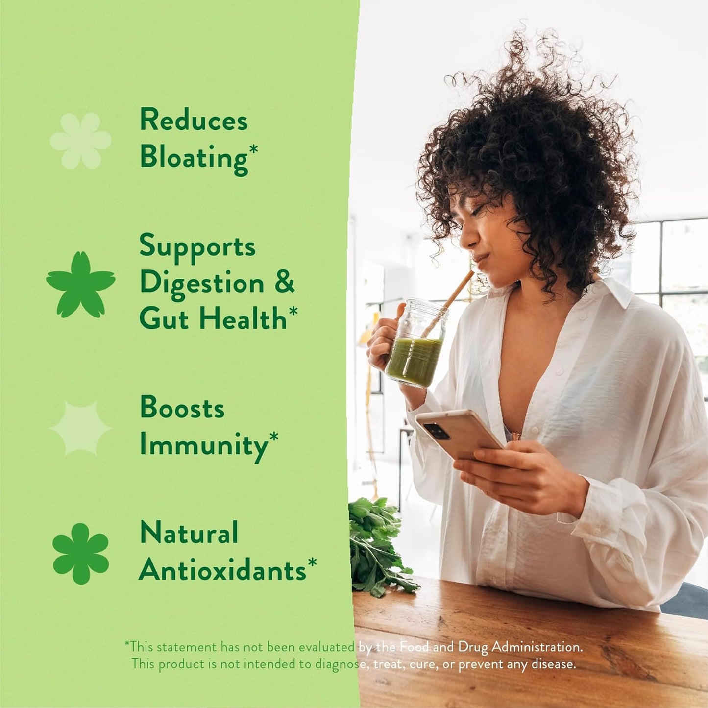 360 Nutrition Blends with Benefits Super Greens Powder w/Probiotics, Digestive Enzymes, Sugar & Gluten Free, Plant Based Superfood Drink Mix for Gut Health, Bloating, Immunity, Overall Health, 6.35 oz - Concordia Style Boutique