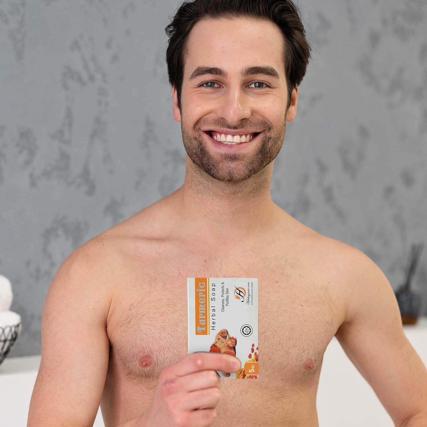 Turmeric Herbal Soap & a Lot More | For Cleansing & Moisturization | 5 Ounces Large Bar ((Pack of 1) - Concordia Style Boutique