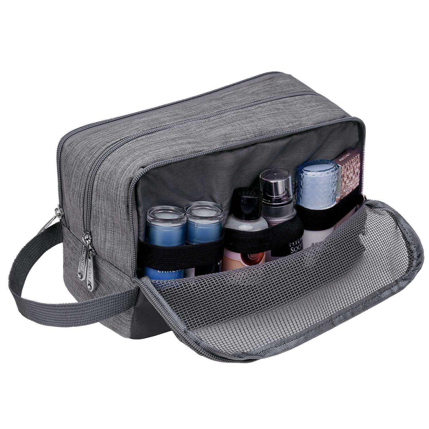 Toiletry Bag for Men Hanging Dopp Kit Water Resistant Shaving Bag Small Toiletry Bag for Traveling (Denim Grey) - Concordia Style Boutique
