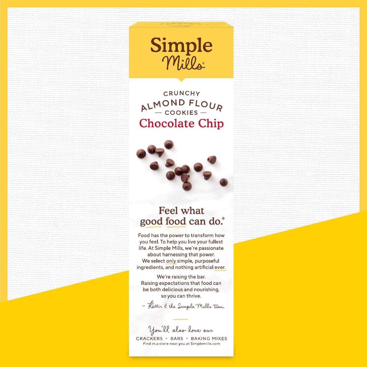 Simple Mills Almond Flour Crunchy Cookies, Chocolate Chip - Gluten Free, Vegan, Healthy Snacks, Made with Organic Coconut Oil, 5.5 Ounce (Pack of 1) - Concordia Style Boutique