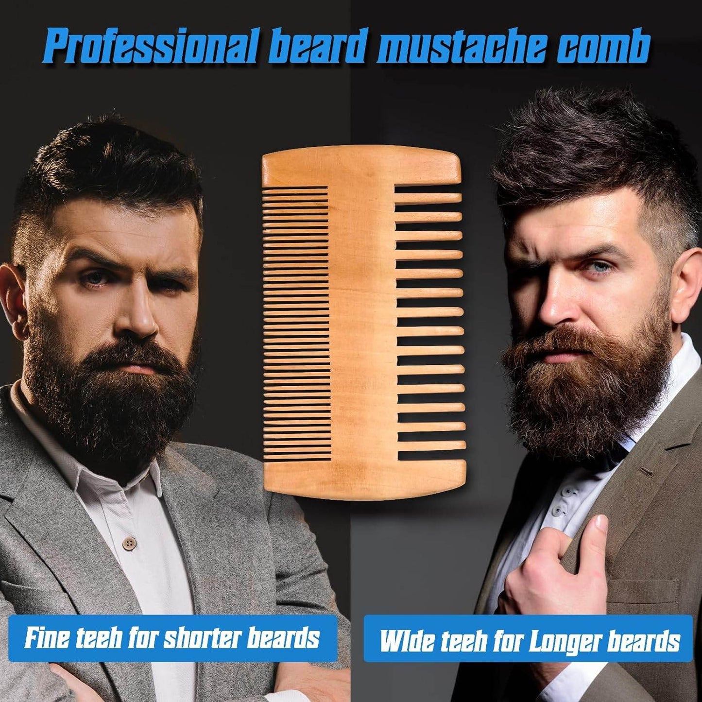 Beard Brush Comb Bib Scissors - - Men’s 5 Pieces Beard Growth Grooming Kit- Natural Boar Bristle Brush Beard Care - Concordia Style Boutique