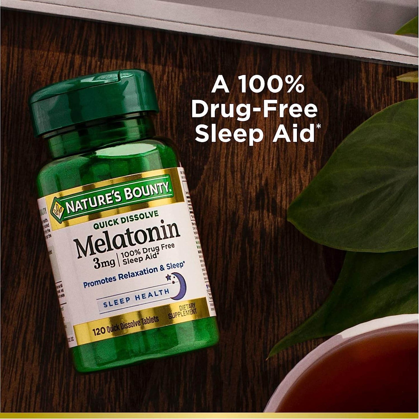 Nature’s Bounty Melatonin 3mg, 100% Drug Free Sleep Aids for Adults, Supports Relaxation and Sleep, Dietary Supplement, 240 Count - Concordia Style Boutique
