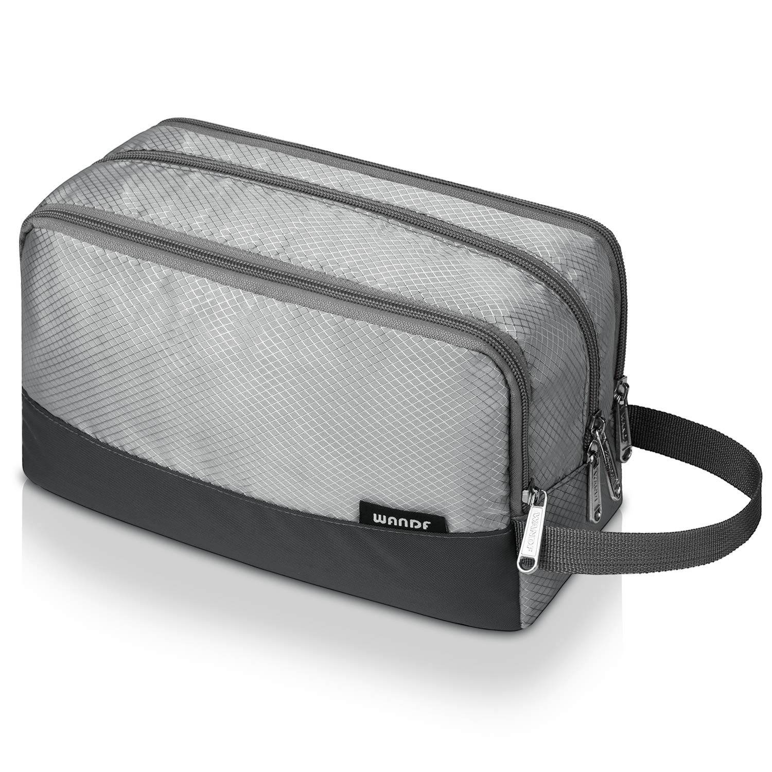 Toiletry Bag for Men Hanging Dopp Kit Water Resistant Shaving Bag Small Toiletry Bag for Traveling (Denim Grey) - Concordia Style Boutique