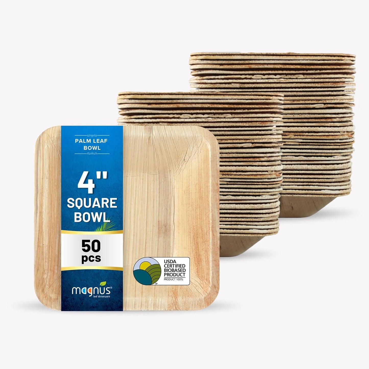 Magnus 4" Round Palm Leaf Bowl (100 Pcs) - 4 Oz Disposable Bowl Bamboo Like Party Pack - Compostable & Biodegradable Bowls for Desserts,Gravy, Eco Friendly Bowls Alternative to Plastic and Paper Bowl - Premium Palm Leaf Bow from Concordia Style Boutique - Just $50.37! Shop now at Concordia Style Boutique