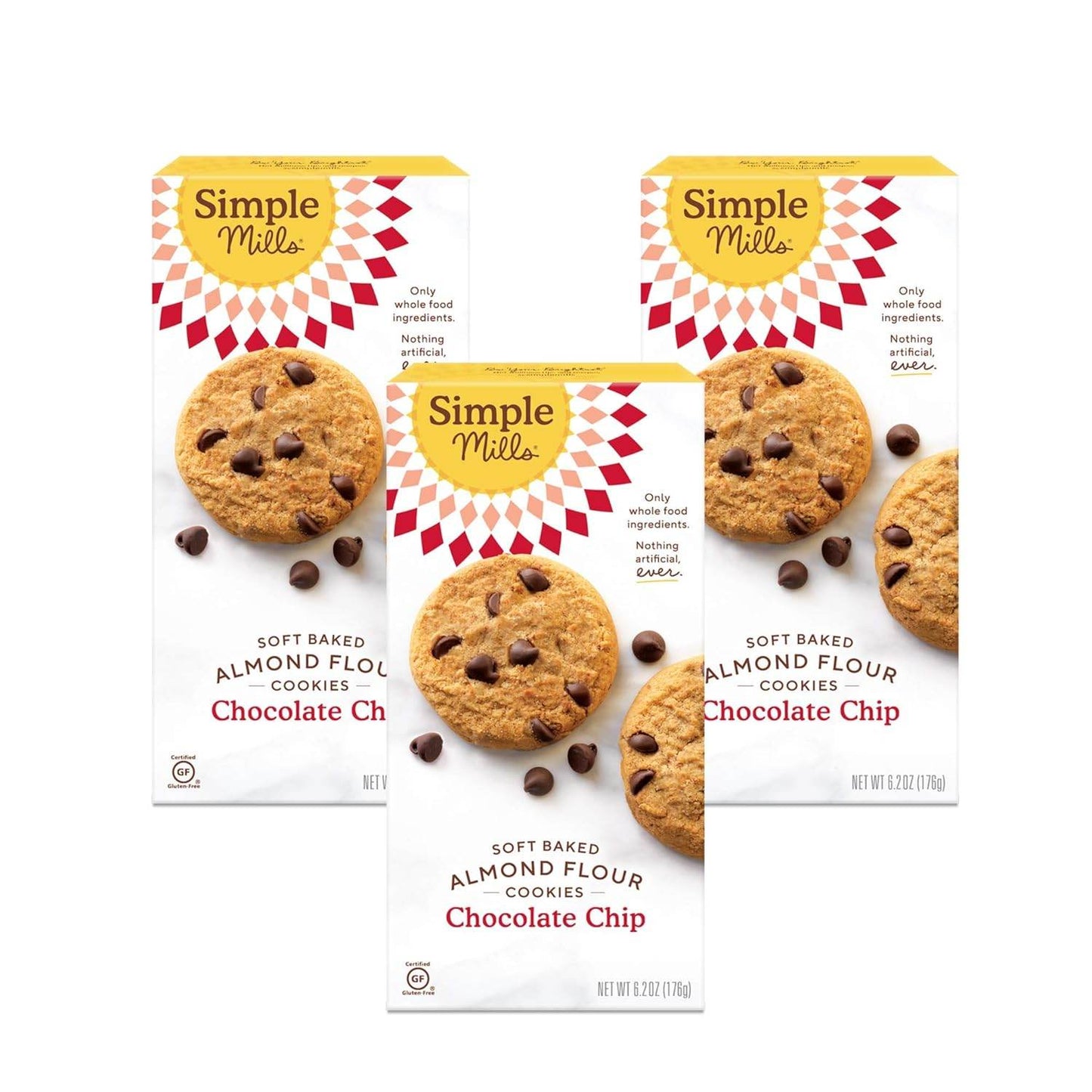 Simple Mills Almond Flour Crunchy Cookies, Chocolate Chip - Gluten Free, Vegan, Healthy Snacks, Made with Organic Coconut Oil, 5.5 Ounce (Pack of 1) - Concordia Style Boutique