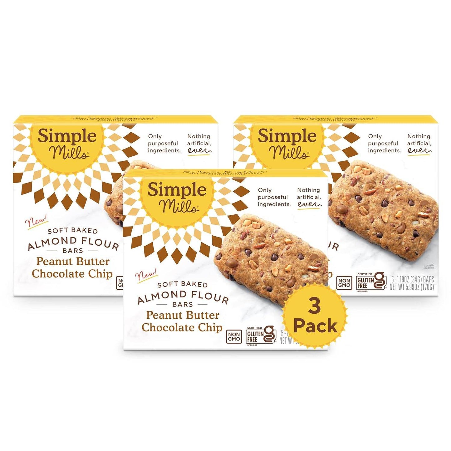 Simple Mills Almond Flour Crunchy Cookies, Chocolate Chip - Gluten Free, Vegan, Healthy Snacks, Made with Organic Coconut Oil, 5.5 Ounce (Pack of 1) - Concordia Style Boutique