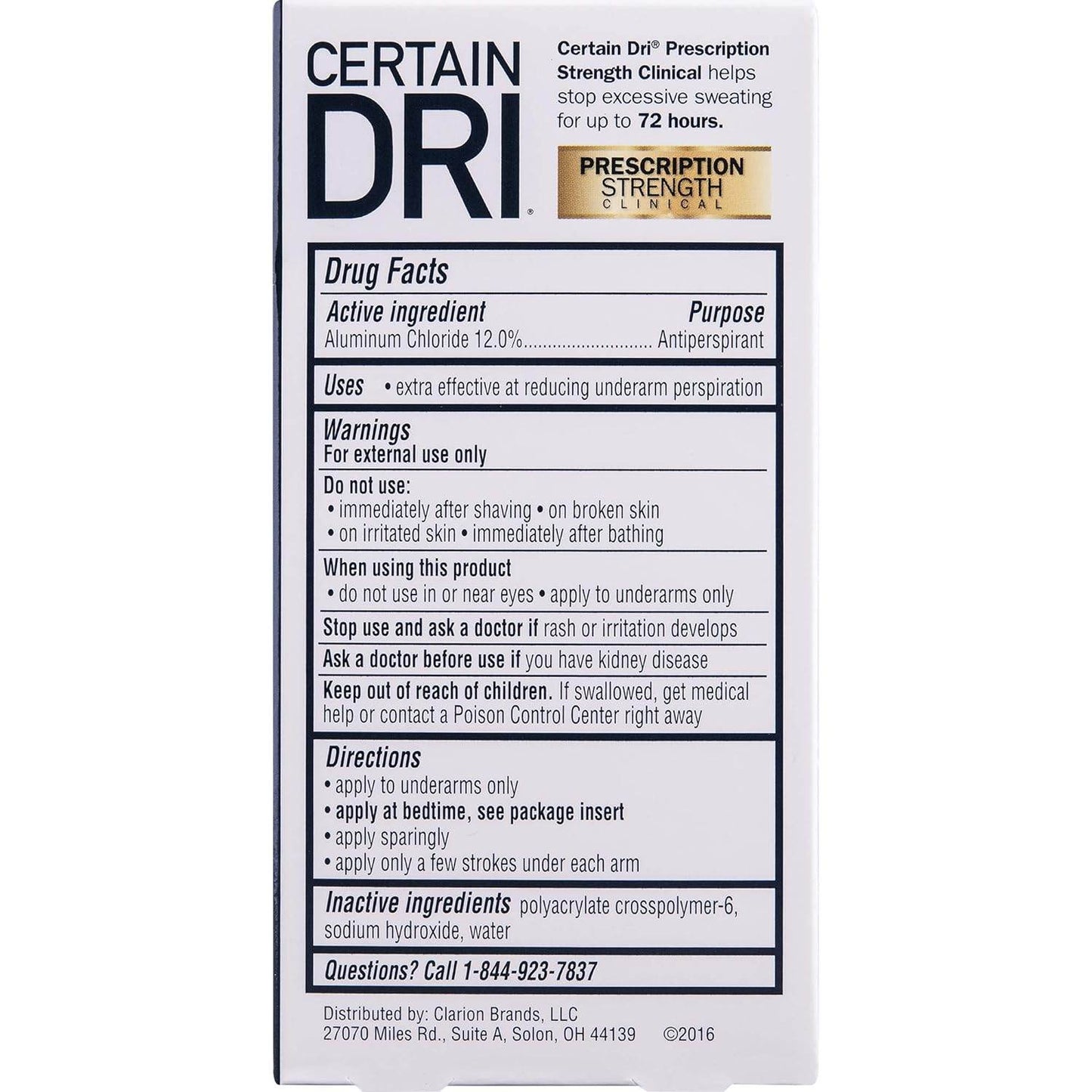 Prescription Strength Clinical Antiperspirant Roll-On Deodorant, Hyperhidrosis Treatment for Men & Women, Unscented, 1.2 Fl oz, 1 Pack - Concordia Style Boutique