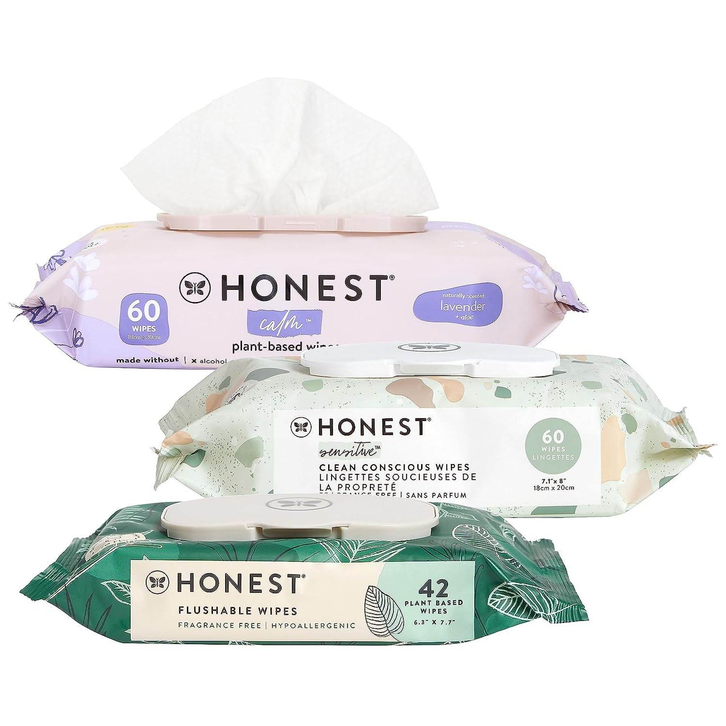 The Honest Company Clean Conscious Wipes | 99% Water, Compostable, Plant-Based, Baby Wipes | Hypoallergenic, EWG Verified | Geo Mood, 288 Count - Concordia Style Boutique