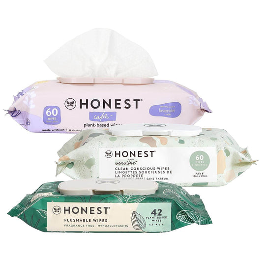 The Honest Company Clean Conscious Wipes | 99% Water, Compostable, Plant-Based, Baby Wipes | Hypoallergenic, EWG Verified | Geo Mood, 288 Count - Concordia Style Boutique