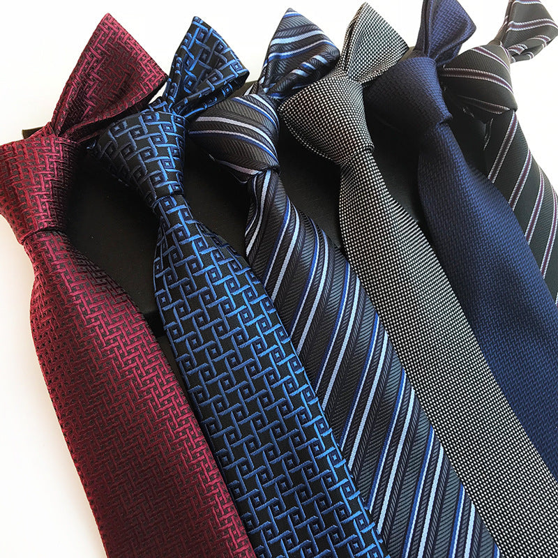 Tie Men's Polyester Jacquard Stripe Foreign Trade Supply Factory in Stock