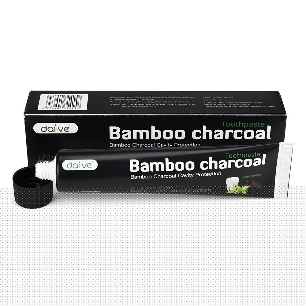 Natural Black Bamboo Charcoal Toothpaste - 120 g - Organic Food Grade Activated Toothpastes Teeth Oral Care - Concordia Style Boutique
