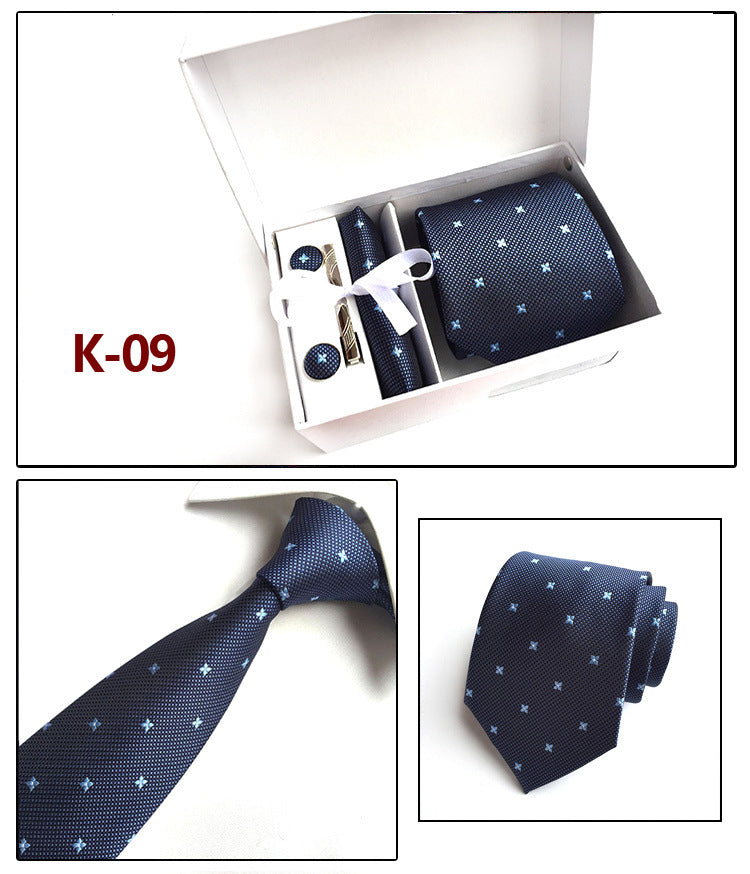 Factory Men's Tie Spot Gift Box 6 Pieces Set Team Necktie Business Formal Wear Tie
