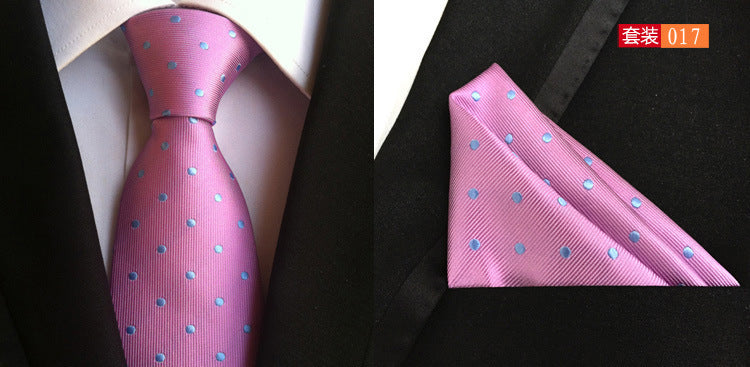 SOURCE Factory in Stock Supply Polyester Large Waist Flower Suit Tie Men's Pocket Square Suit