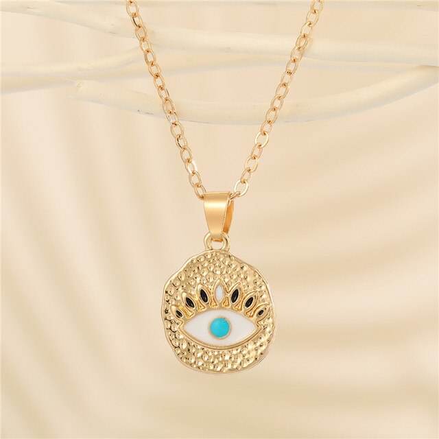 Crystal Turkish Evil Eye Necklace - Concordia Style Boutique