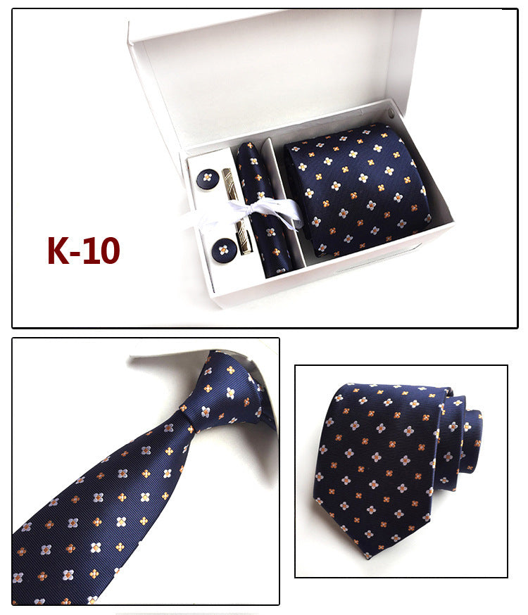 Factory Men's Tie Spot Gift Box 6 Pieces Set Team Necktie Business Formal Wear Tie