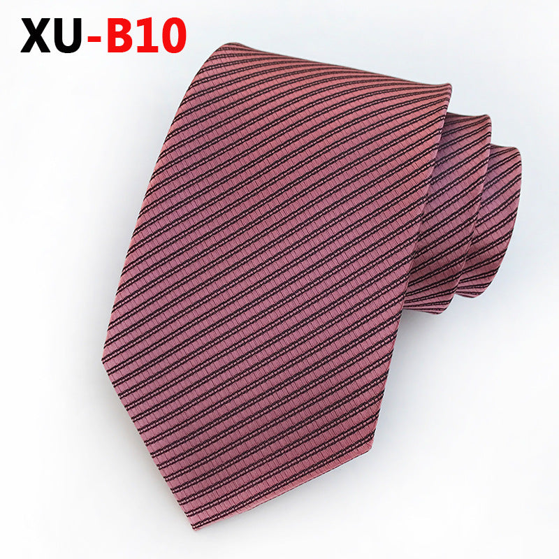Tie Men's Polyester Jacquard Stripe Foreign Trade Supply Factory in Stock