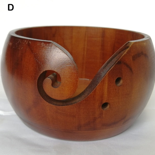 Natural Wooden Yarn Storage Bowl - Concordia Style Boutique