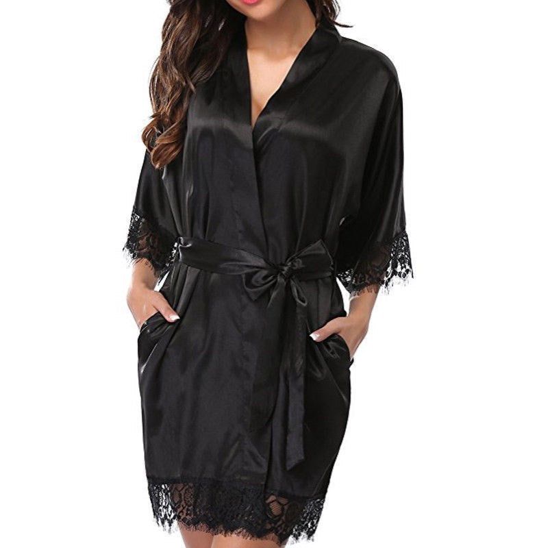 Sexy Kimono Style Silk Robe - Premium Kimono Robe from Concordia Style Boutique - Just $8.66! Shop now at Concordia Style Boutique